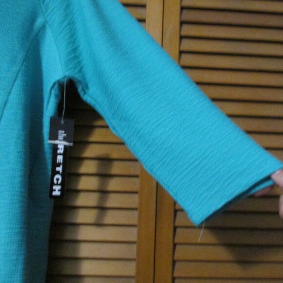 Thomas & Olivia NEW top aqua blue, soft & stretchy 3/4 sleeves size L - Picture 6 of 8